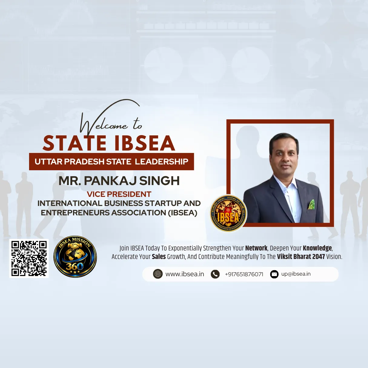 MR. PANKAJ SINGH HAS BEEN APPOINTED AS STATE VICE PRESIDENT FOR UTTAR PRADESH STATE